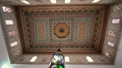 Marrakech, morocco. August 10, 2026. Majestic view of a traditional moroccan Stock Footage 345514535