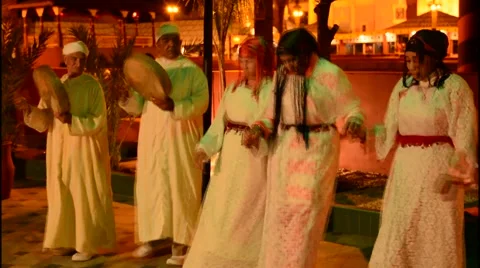 Marrakech Morocco Chez Ali famous attraction with Moroccan show 스톡 동영상 47341776