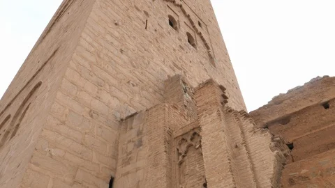 Marrakech old mosque and its minaret, Morocco, africa in 4K Stock-Footage 93898511