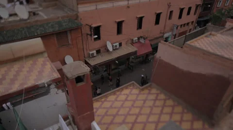 MARRAKECH - ROOFTOPS VIEW Video stock 28038581