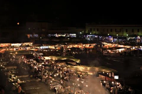 Marrakech souk at night Stock Photos