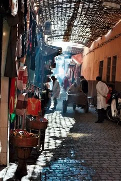 Marrakech souks, shot on film Stock Photos