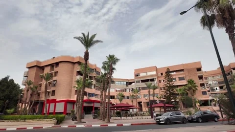 Marrakech Street Scene : A Glimpse of Local Architecture July 21, 2024 Video stock 285021756