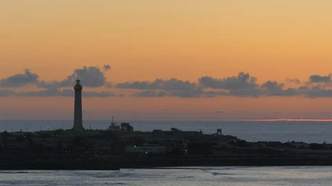 Marrakech sunset landscape, lighthouse, clouds, Morocco, Africa in 4K Stock Footage 93906134