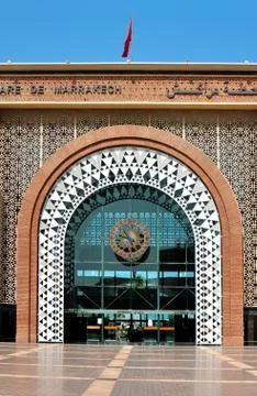 Marrakech train station Stock Photos