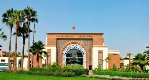 Marrakech train station Stock Photos