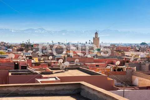 Marrakesh aerial view Stock Photos