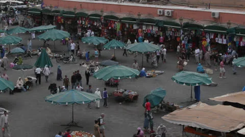 Marrakesh, market square Vídeo Stock 25236036