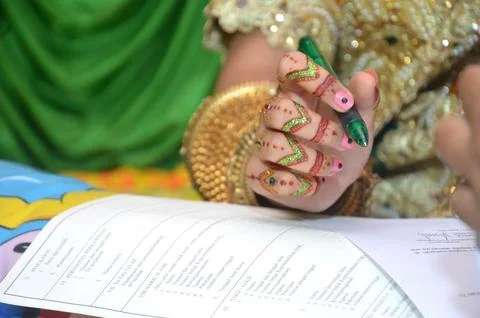 Marriage contract 库存照片