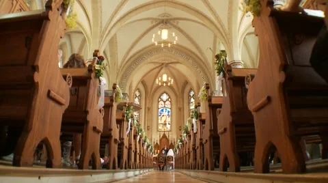 Marriage In Curch Stock Footage 989695