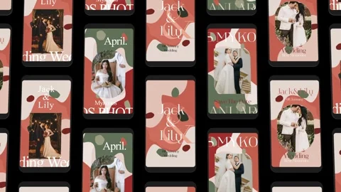 Marriage Instagram Stories After Effects stock