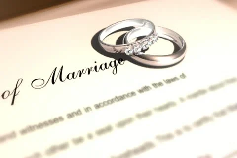 Marriage License Background Stock Footage 10873706