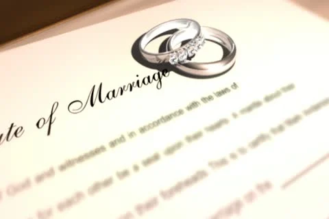 Marriage License Background Widescreen Stock Footage 10874904