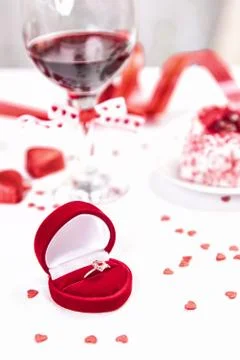 Marriage proposal composition. Stock Photos