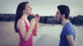 marriage proposal - man declares his love to a woman - kiss HD Footage