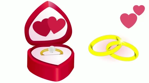 Marriage proposal solitaire ring wedding ring valentine heart love video Stock Footage 168758961