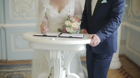 Marriage Registration Stock Footage 49863668