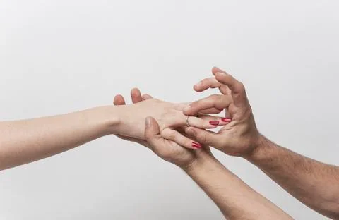 Marriage ring exchange Stock Photos