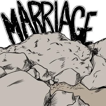 Marriage On The Rocks Stock Illustration