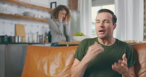 Married couple arguing. Stock Footage 114117926