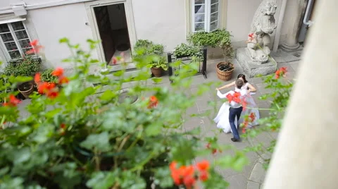 Married couple dance outdoor Stock Footage 63905538