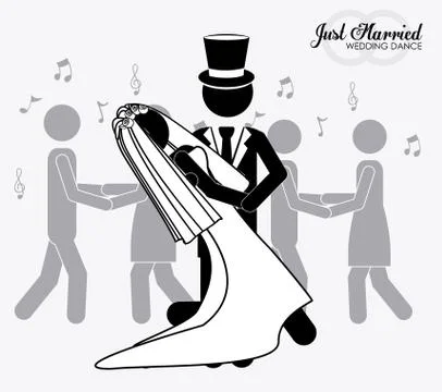 Married, couple, desing vector illustration. Stock Illustration
