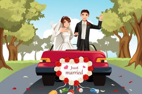 Married couple Stock Illustration