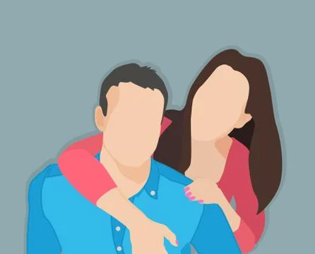 Married couple Stock Illustration