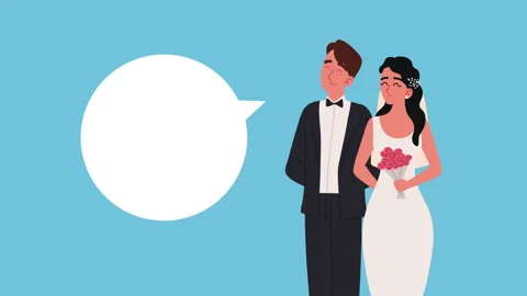 Married couple lovers characters Video stock 193692902