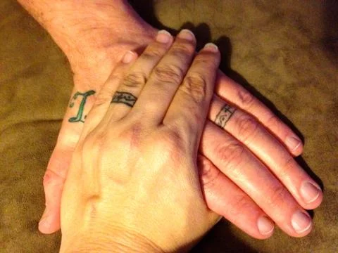 Married hands 写真素材