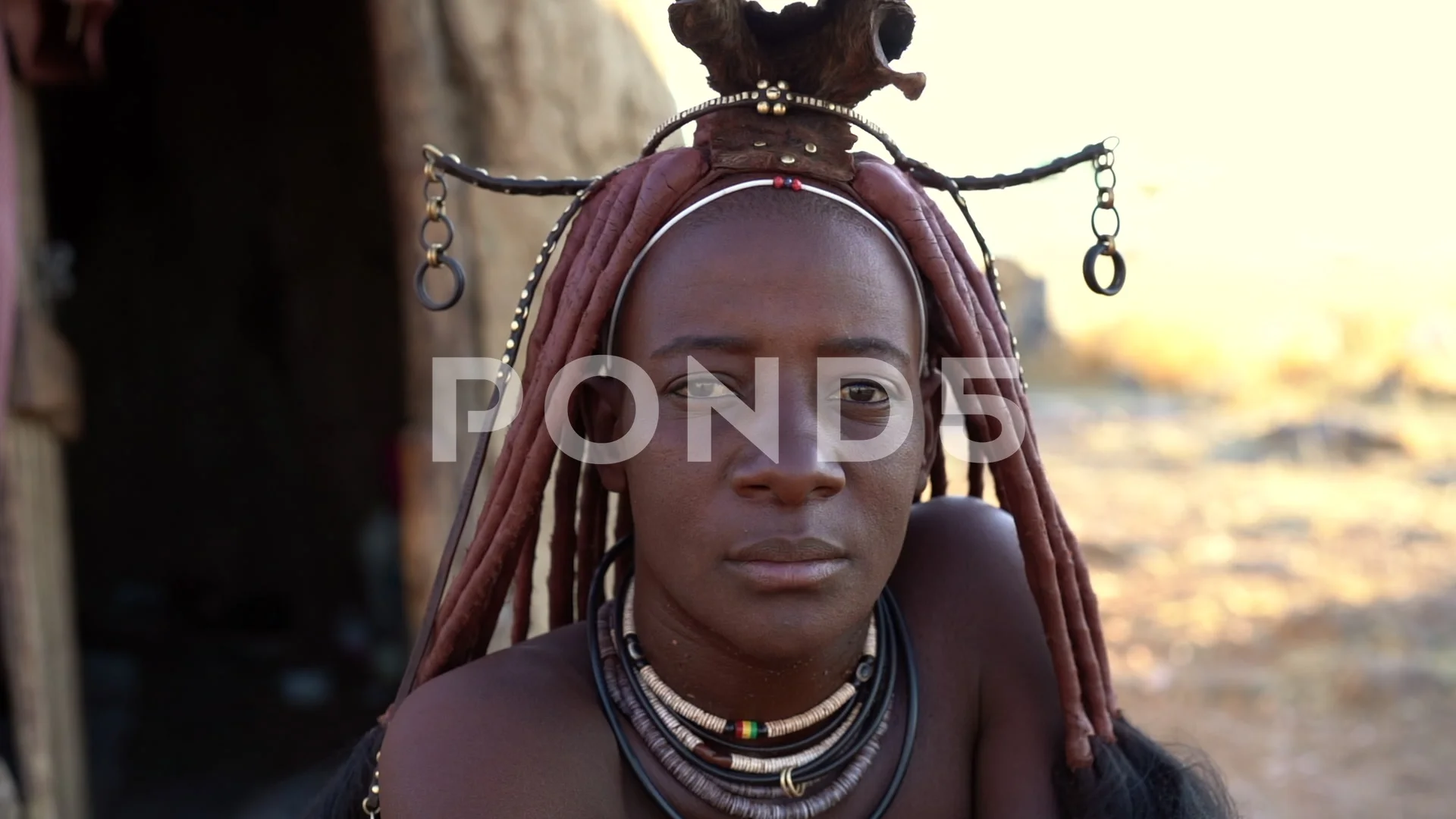 married himba woman looking camera footage 158189451 prevstill