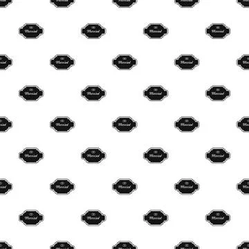 Married label pattern seamless vector Stock Illustration