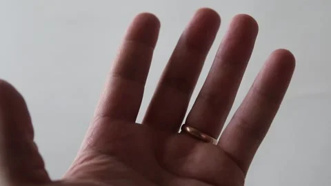 Married Man Takes His Ring Off During An Affair Stock Footage 134289888