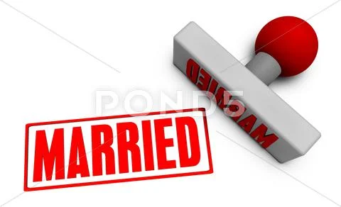 Married stamp Stock Illustration