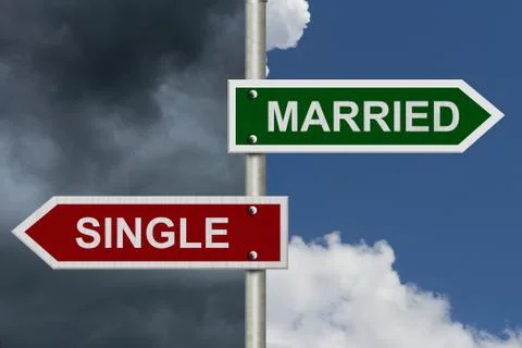 Married versus single Stock Illustration