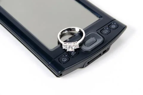 Married to your pda Stock Photos