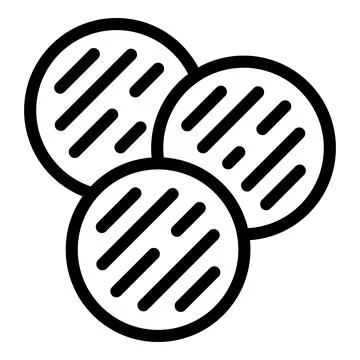 Marrow slices icon outline vector. Zucchini pieces Stock Illustration