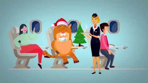 Marry Christmas And New Year Of The Tiger Card Stock After Effects