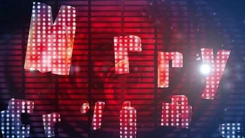 Marry christmas generic with light flash Blue-Red Stock Footage 69875931