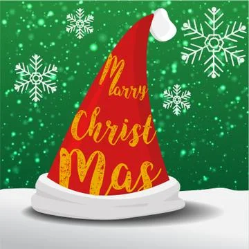 Marry christmas hat Stock Illustration