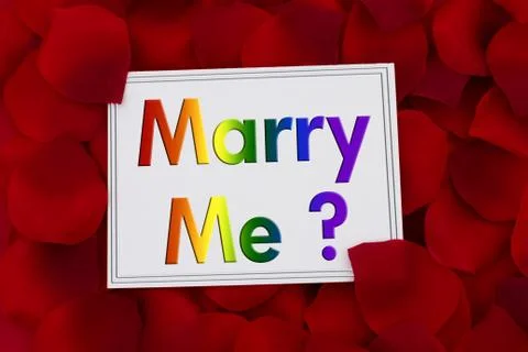 Marry Me Card Stock Illustration