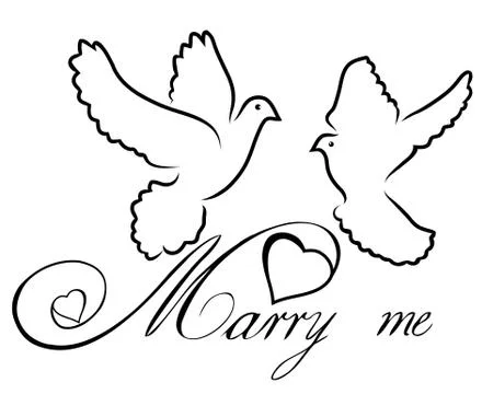 Marry me card Stock Illustration