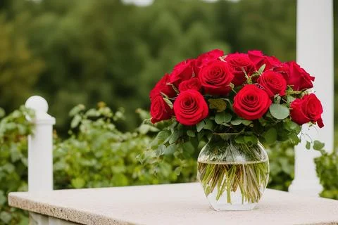 Marry me concept, wedding ring with bouquet of roses,. happy st. valentine'.. Stock Photos