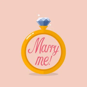 Marry me Stock Illustration