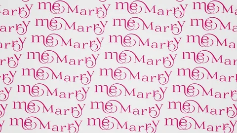 Marry me proposal text kinetic typography. Wedding and marriage concept Stock Footage 128554981
