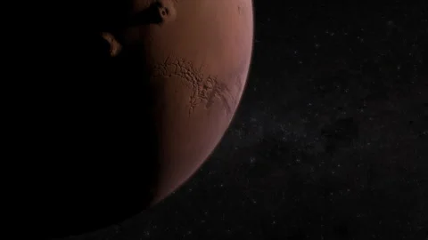 Mars Ascending - Epic Flybys and Celestial Horizons - 4K Space Motion Background Stock Footage 242354839