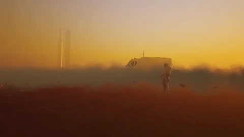 Mars-Astronauts Video stock 247905260