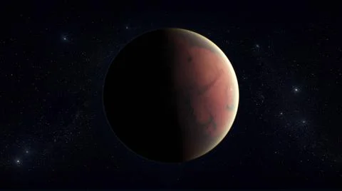Mars. Astronomy and science concept. Space theme. Stock Illustration