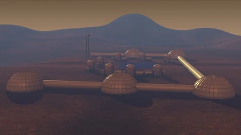 Mars Base Stock Footage 99434362