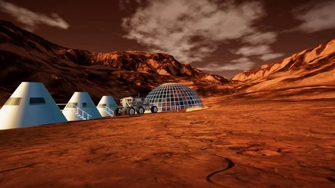 Mars Colony Video stock 106829946